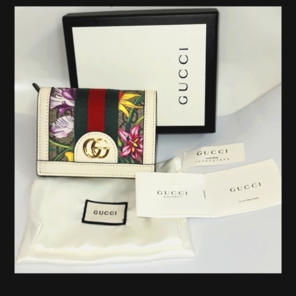 Gucci Supreme Ophidia Flora Small Wallet